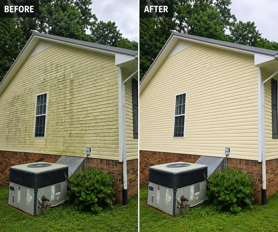 House Softwash Removing Heavy Algae Growth in Leoma, TN Thumbnail
