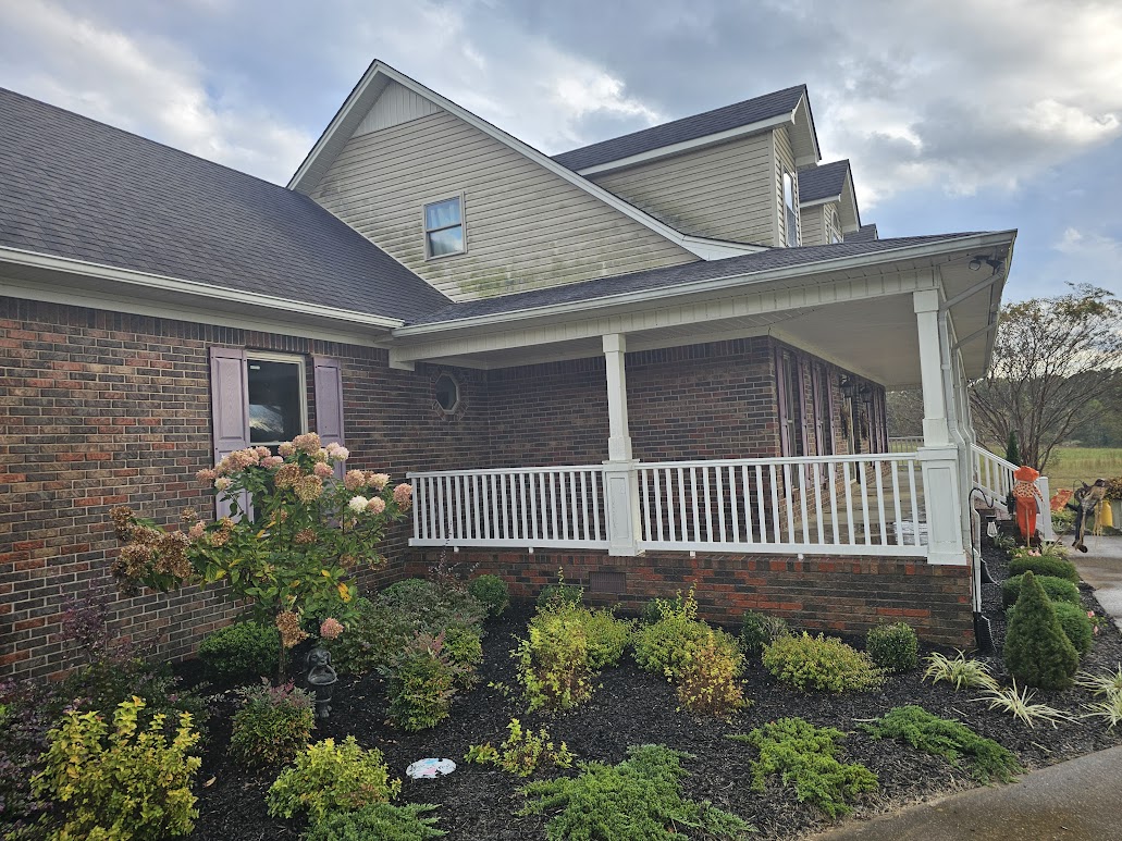 Softwashing a Large Two-Story Home in Leoma, TN